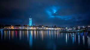 Deventer avec une pleine lune sur Michel Jansen