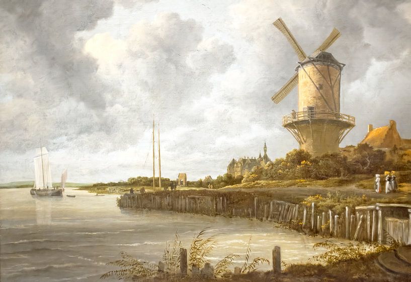 De toren molen  van Salomon van Ruysdael (1602 - 1670)  bij Wijk bij Duurstede in Nederland by Eye on You