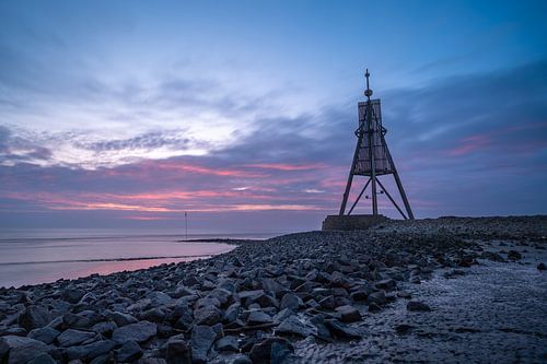 Hemelsblauw bij de Kugelbake