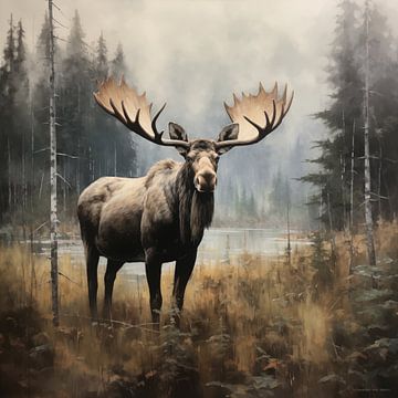 Eland in het bos van TheXclusive Art