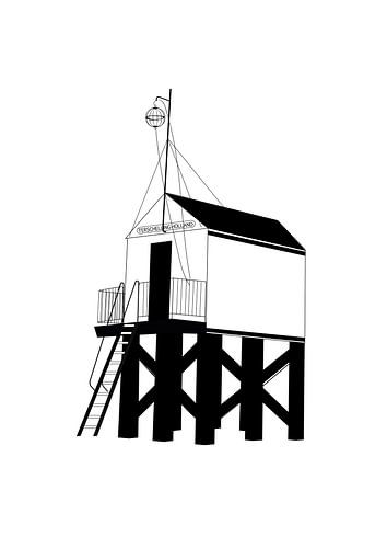 Poster Drenkelingenhuisje Terschelling