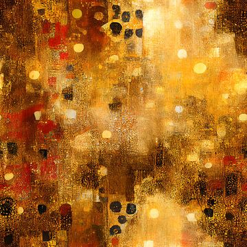 Abstract patroon in de stijl van Gustav Klimt #IV van Whale & Sons.