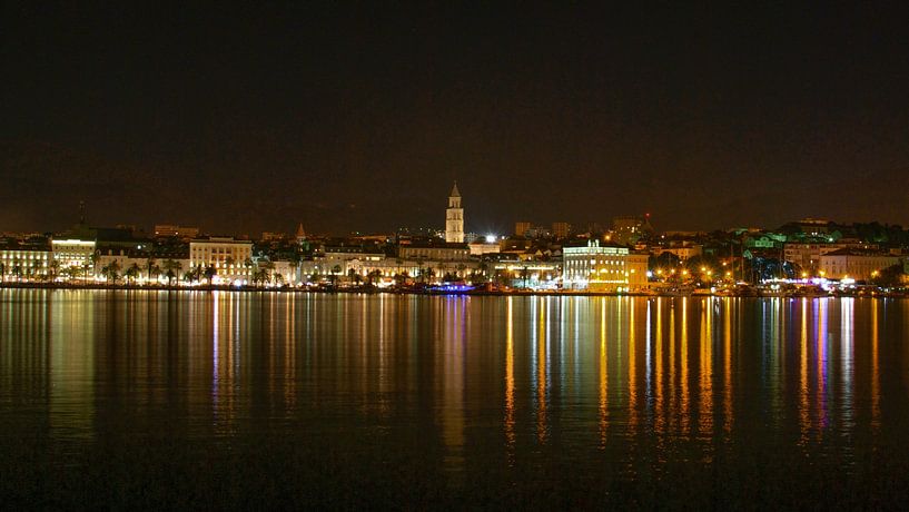 Night Bay and Skyline of Split - Magical Croatia by Be More Outdoor