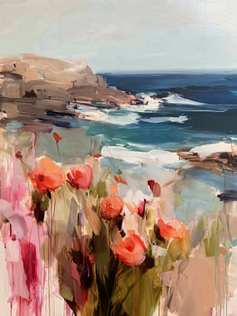 Flowers by the Sea