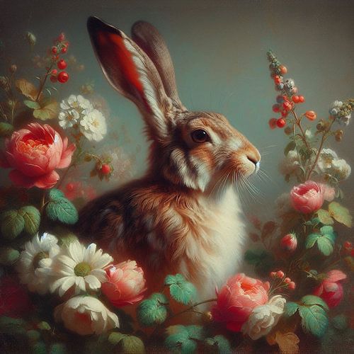 Portrait classique d'un lapin