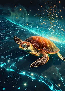 Zeeschildpad in een digitale oceaan van MIROKKU