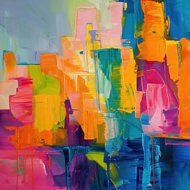 Modern schilderij van Abstract Schilderij