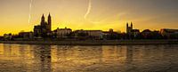 Magdeburg Skyline im Sonnenuntergang von Frank Herrmann Miniaturansicht