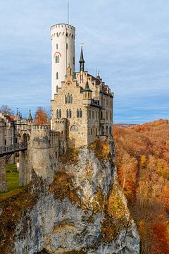 View of Lichtenstein Castle, Baden-Württemberg, Germany by Henk Meijer Photography