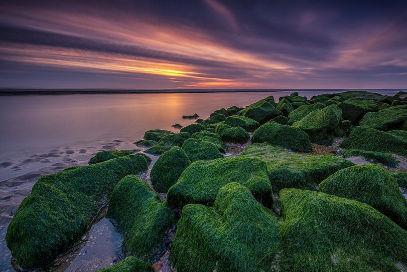 Zonsondergang Watering Katwijk von Dick van Duijn