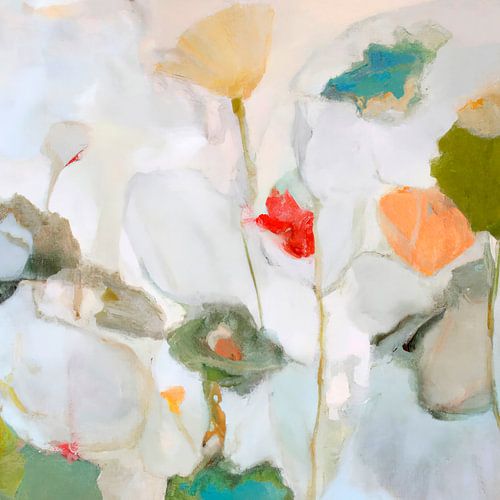 Abstrakte Botanik in Pastellfarben