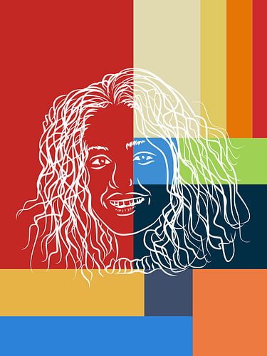 Colorful Smile Portrait Girl