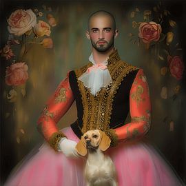 Mann mit treuem Vierbeiner