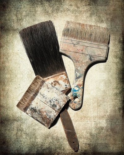 Oude Spatels op canvas