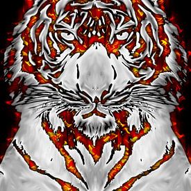 witte tijger gloed van izmo scribbles