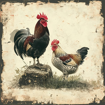 poulet fermier abstrait