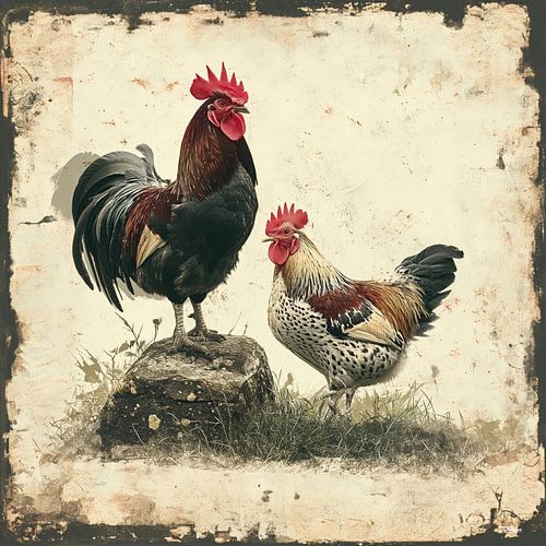 abstracte boerderij kip