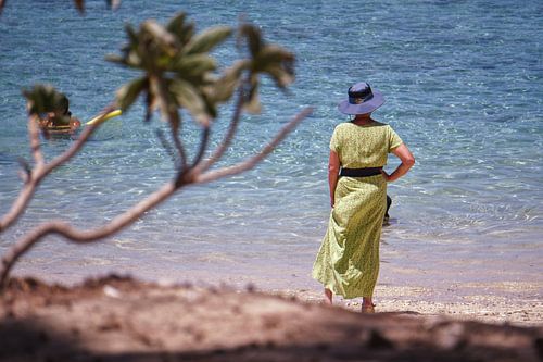 Vrouw op het strand