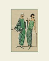 Les dames vertes - Vintage Art Deco Fashion print