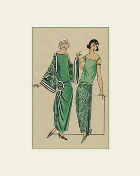 Les dames vertes - Vintage Art Deco Fashion print by NOONY