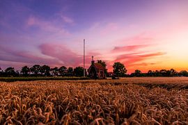 Chapel on the hill just after sunset by Daniëlle Langelaar Photography
