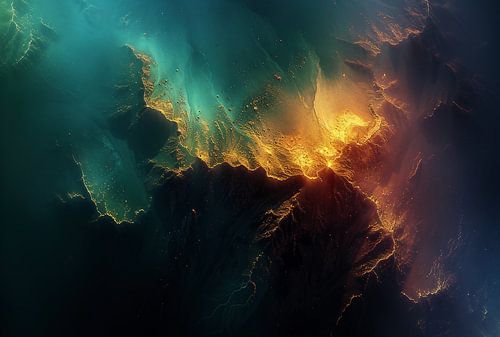 View down to the ocean