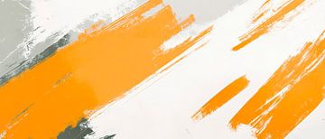 Play of colours in orange and grey - Abstract by Poster Art Shop