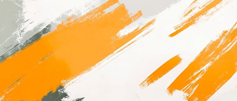 Play of colours in orange and grey - Abstract by Poster Art Shop