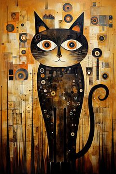 Abstract portret van een kat