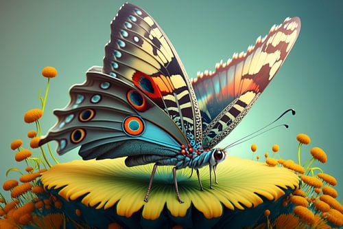 Einzigartiger Schmetterling Digital Art