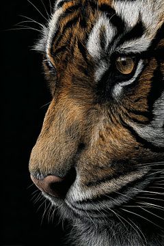 Le tigre dans l'ombre de la puissance silencieuse