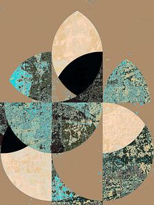 Retro Marmor Mosaik Gold