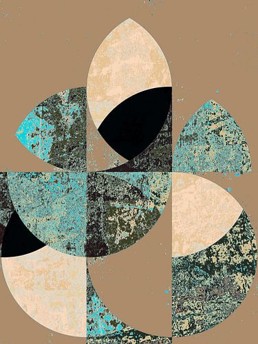 Retro Marmer Mozaïek Goud