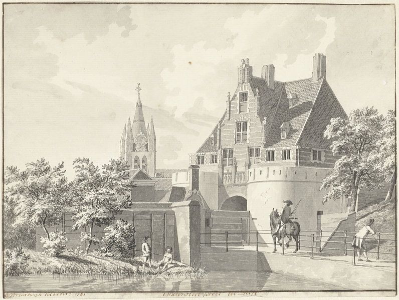 The Waterslootse Poort in Delft, Gerrit Toorenburgh, 1761 by Marieke de Koning