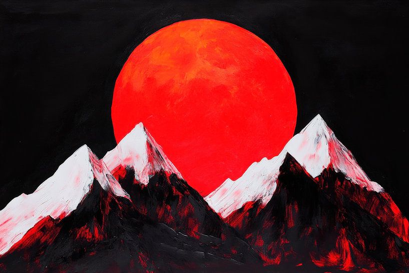 Red sunset over Bergen by Poster Art Shop