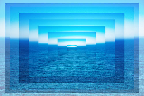 Sky and Sea in Big Sur – photomontage