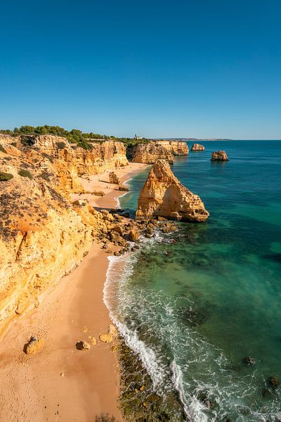 Beautiful beach Praia da Marinha in the Algarve Portugal by Leo Schindzielorz