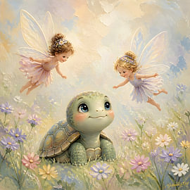 Dreamling Meadow -  Turtle by Johannas Art Creations
