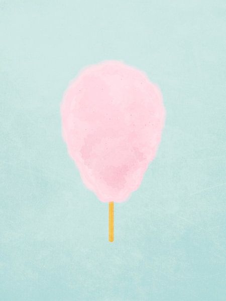 Minimal Art Vintage rosa Zuckerwatte von RickyAP