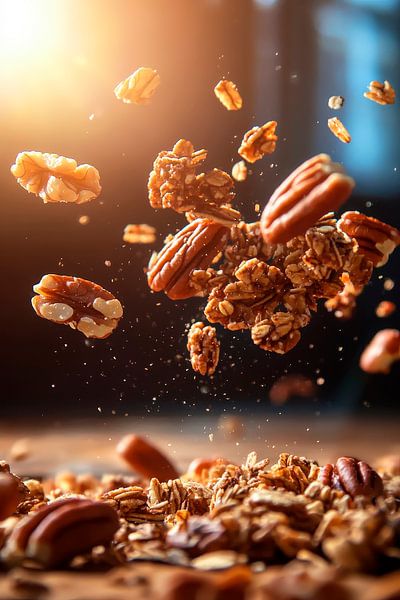 Spectacle de noix en l'air - Beige par Poster Art Shop