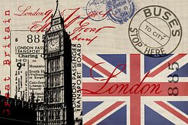 London Great Britain Collage von Andrea Haase