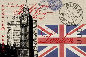 Londen Groot-Brittannië Collage van Andrea Haase