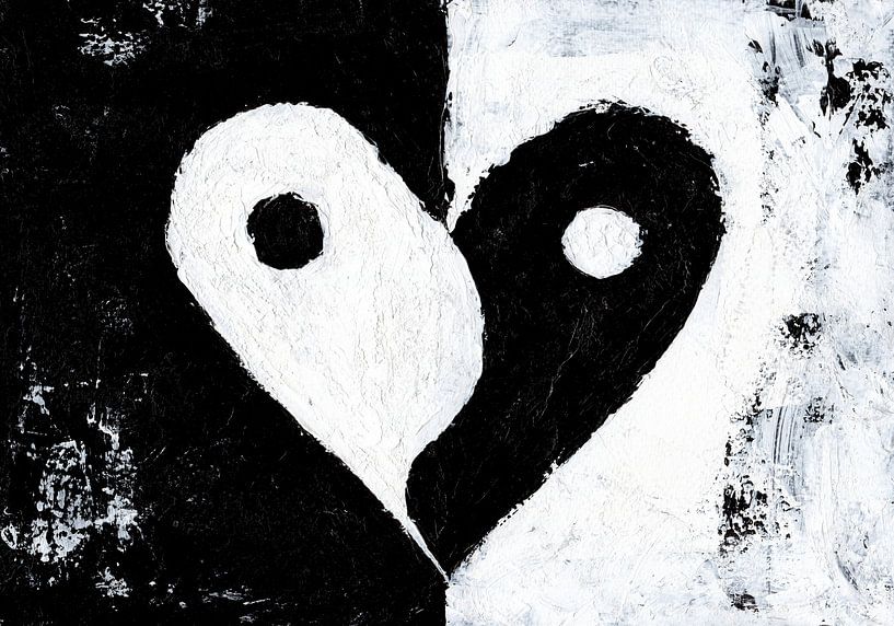 Yin and Yang heart by Karen Kaspar