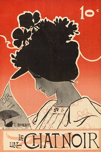 Lire le chat noir affiche van Affect Fotografie