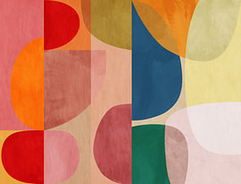 Modern mid-century colours