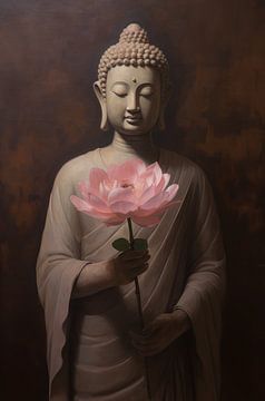 Le reflet fleuri de Bouddha sur Emil Husstege