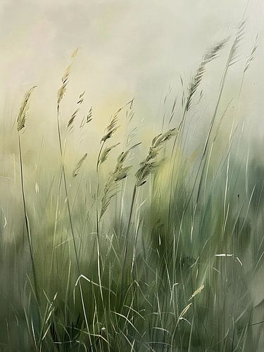 Gefluister van de wind,Minimalistisch graslandschap