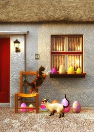 Cats – Cats at easter morning by Jan Keteleer