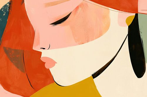 Abstraktes modernes Porträt