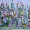 Skyline city vieuw van Kunstenares Mir Mirthe Kolkman van der Klip